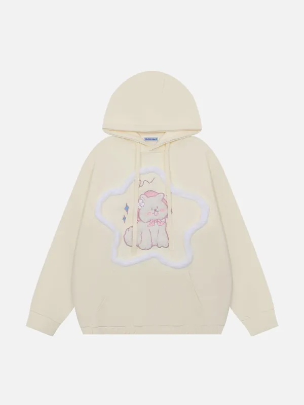 Aelfric Eden Cartoon Cute Dog Hoodie sold by Aelfric Eden