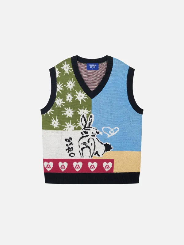 Aelfric Eden Cartoon Graphic Sweater Vest sold by Aelfric Eden