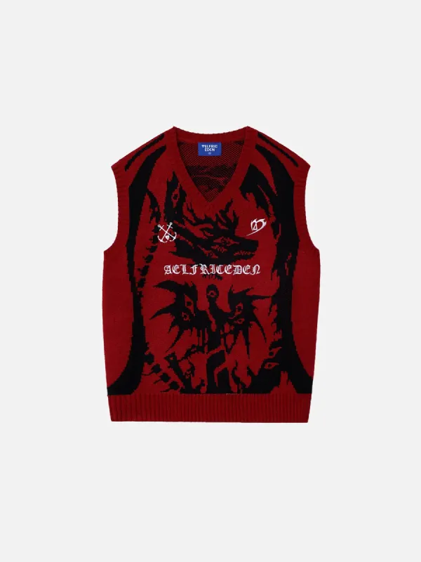 Aelfric Eden Abstract Graphic Sweater Vest sold by Aelfric Eden