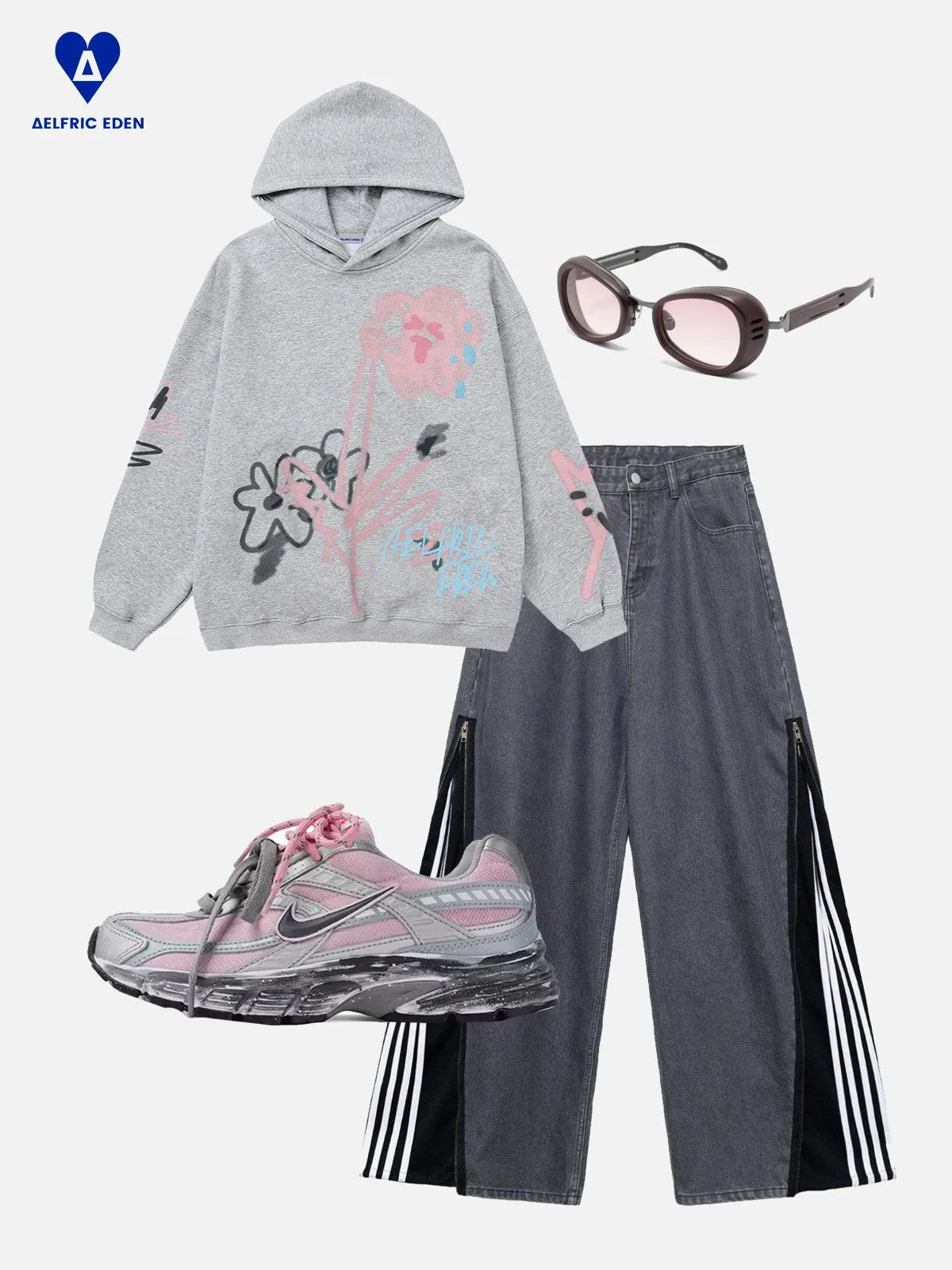 Aelfric Eden Oversized Cartoon Graffiti Hoodie sold by Aelfric Eden product image thumbnail 2