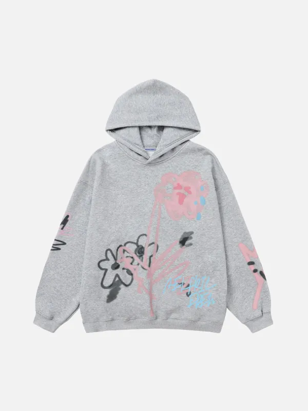 Aelfric Eden Cartoon Graffiti Print Hoodie sold by Aelfric Eden