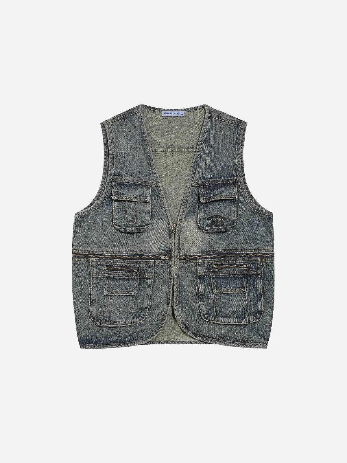 Aelfric Eden Zip Up Washed Denim Vest sold by Aelfric Eden