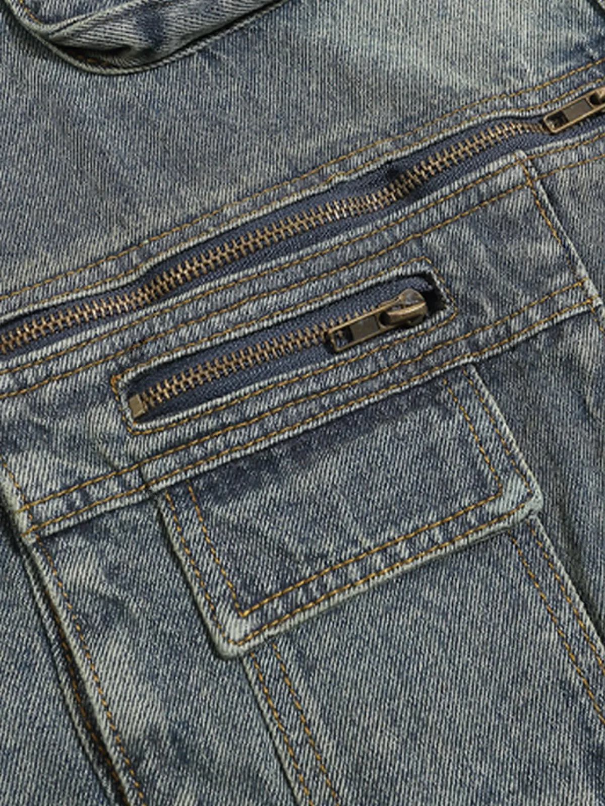 Aelfric Eden Zip Up Washed Denim Vest sold by Aelfric Eden product image thumbnail 3