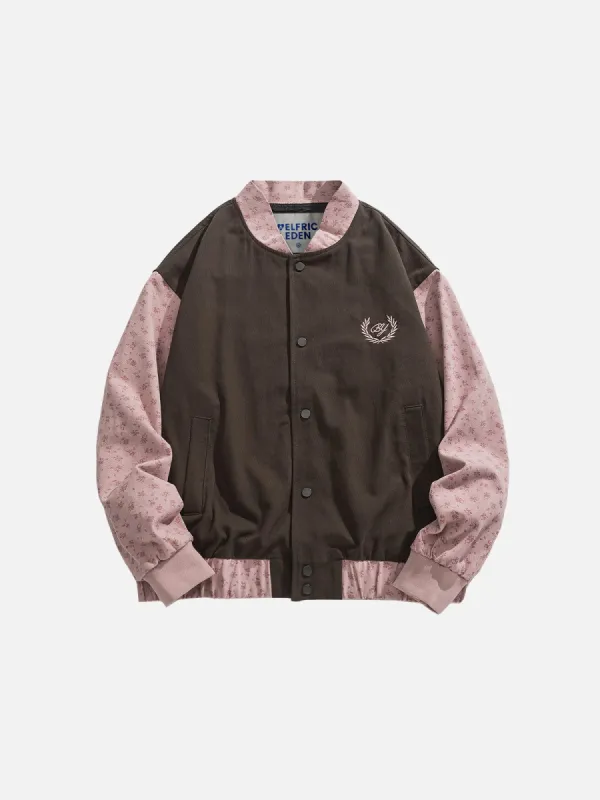 Aelfric Eden Flower Patchwork Varsity Jacket sold by Aelfric Eden