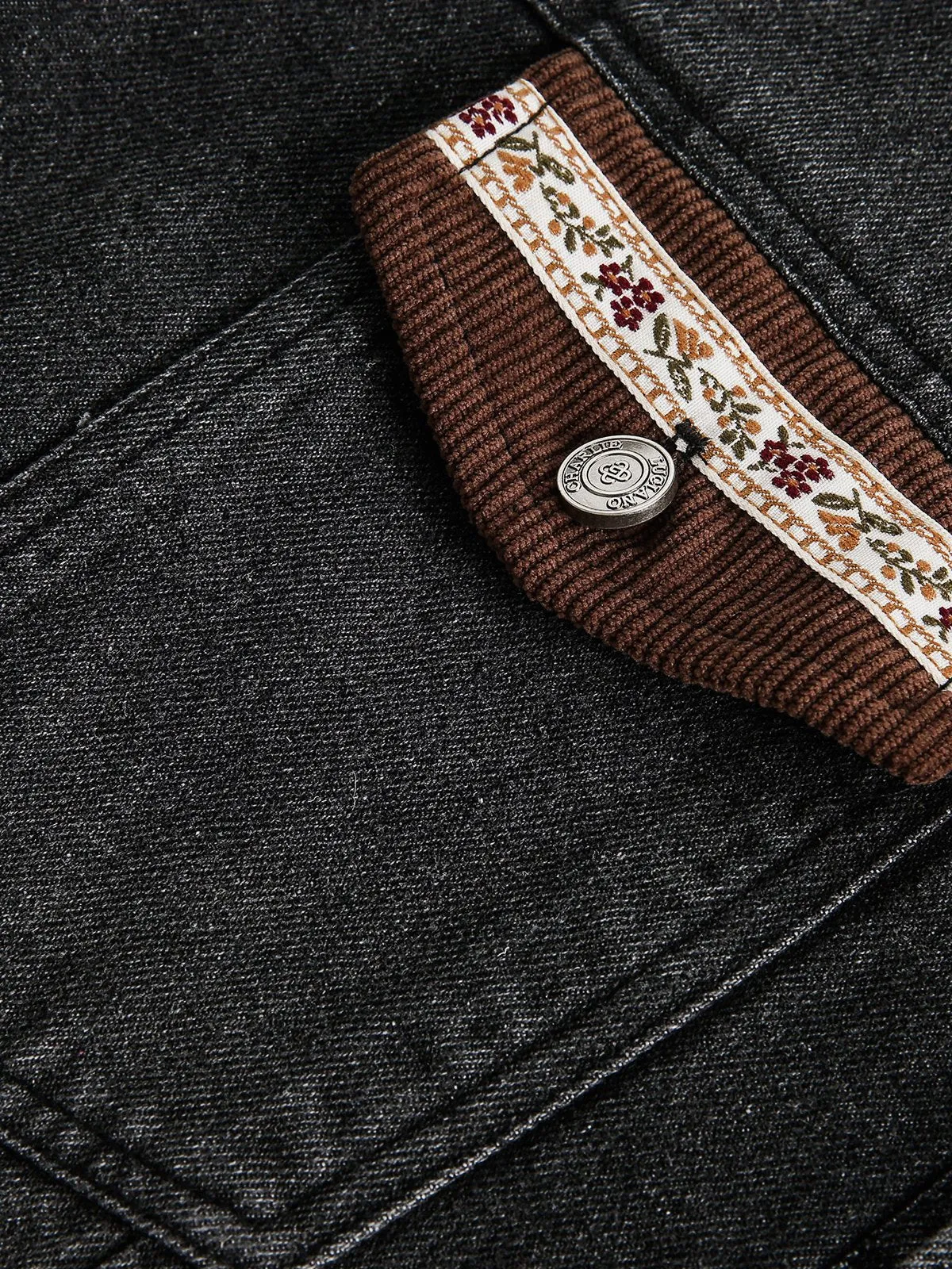 Aelfric Eden Corduroy Collar Denim Jacket sold by Aelfric Eden product image thumbnail 3