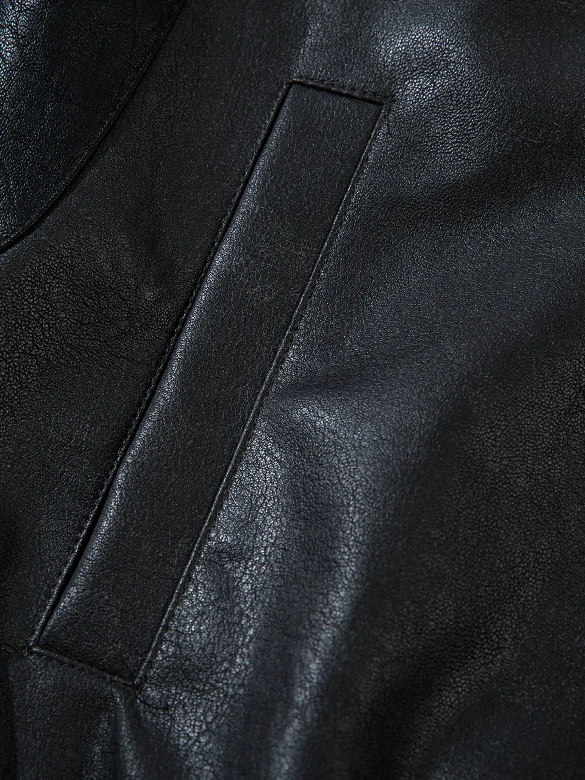 Aelfric Eden Color Blocking Stripe Faux Leather Jacket sold by Aelfric Eden product image thumbnail 4