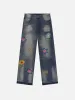 Aelfric Eden Embroidery Flower Washed Loose Jeans sold by Aelfric Eden