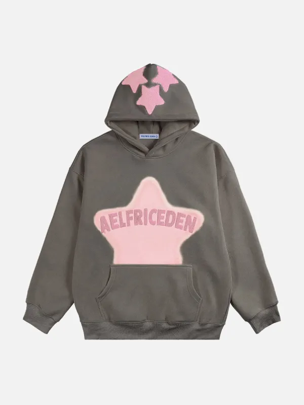 『Aelfric Eden』Color Blocking Patchwork Sweatshirt Aelfric Eden Colorful Cat Washed Sweatshirt – Aelfric eden