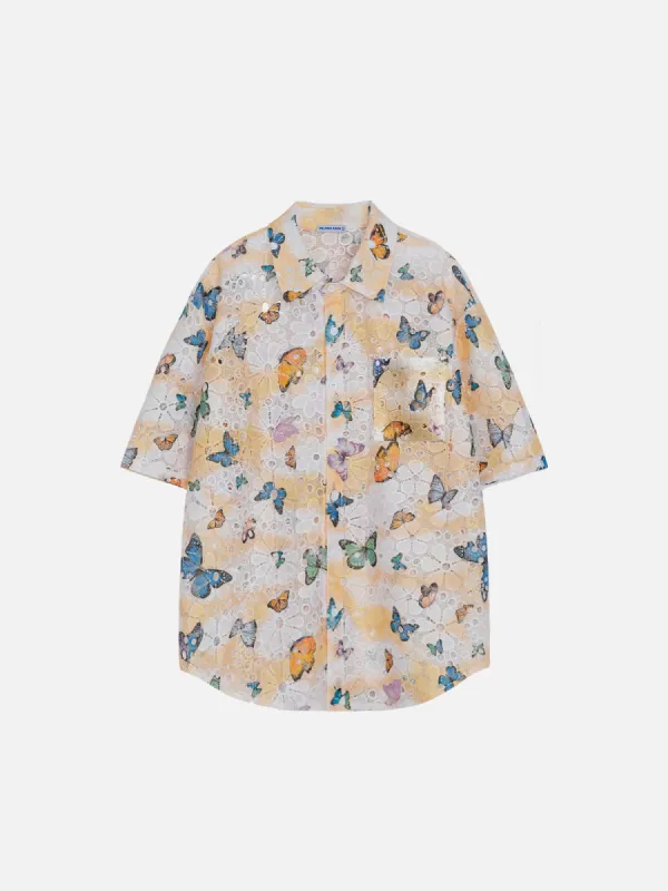 Aelfric Eden Cut-Out Butterfly Short Sleeve Shirt sold by Aelfric Eden