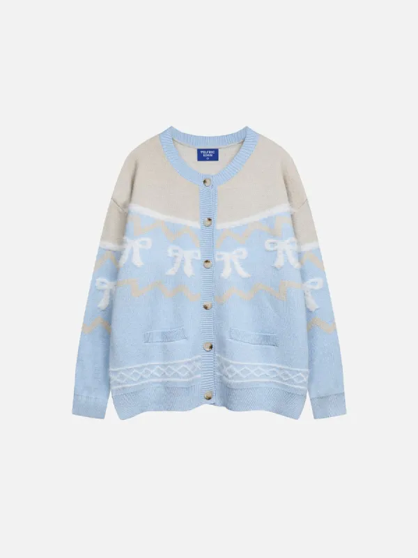 Aelfric Eden Color Blocking Bow Cardigan sold by Aelfric Eden