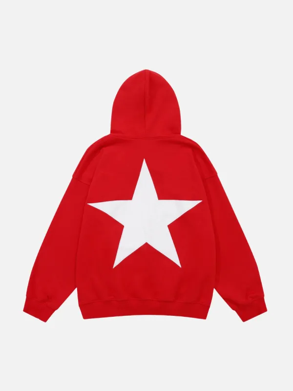 Star Color Contrast Hoodie sold by Aelfric Eden