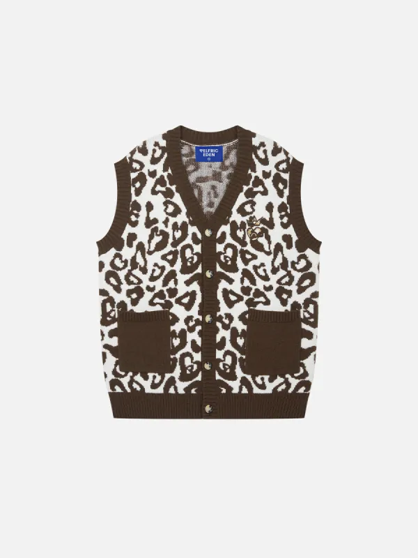 Aelfric Eden Leopard Print Sweater Vest sold by Aelfric Eden