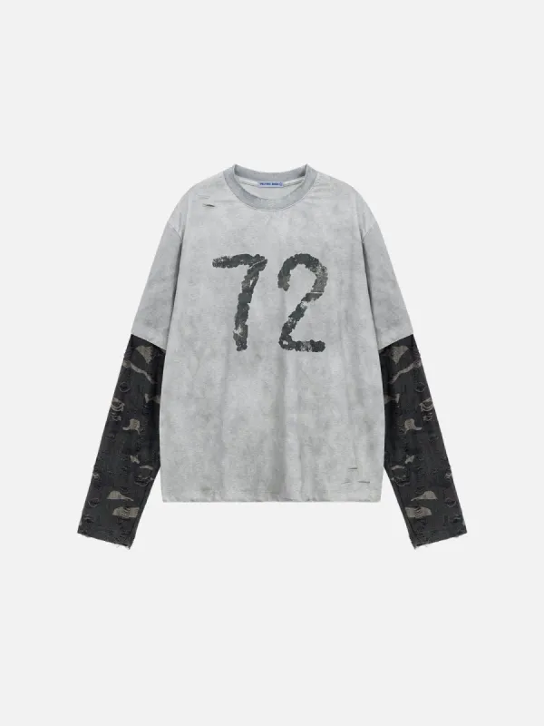 Aelfric Eden Camouflage Distressed Long Sleeve Tee sold by Aelfric Eden