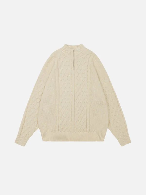 Aelfric Eden Retro 90s Half Zip Knit Sweater sold by Aelfric Eden