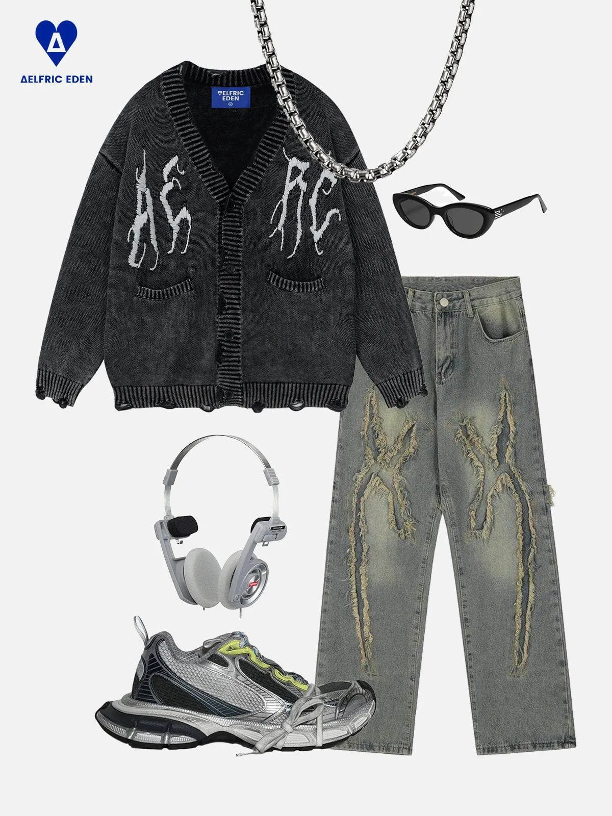 Aelfric Eden Distressed Washed Cardigan sold by Aelfric Eden product image thumbnail 3