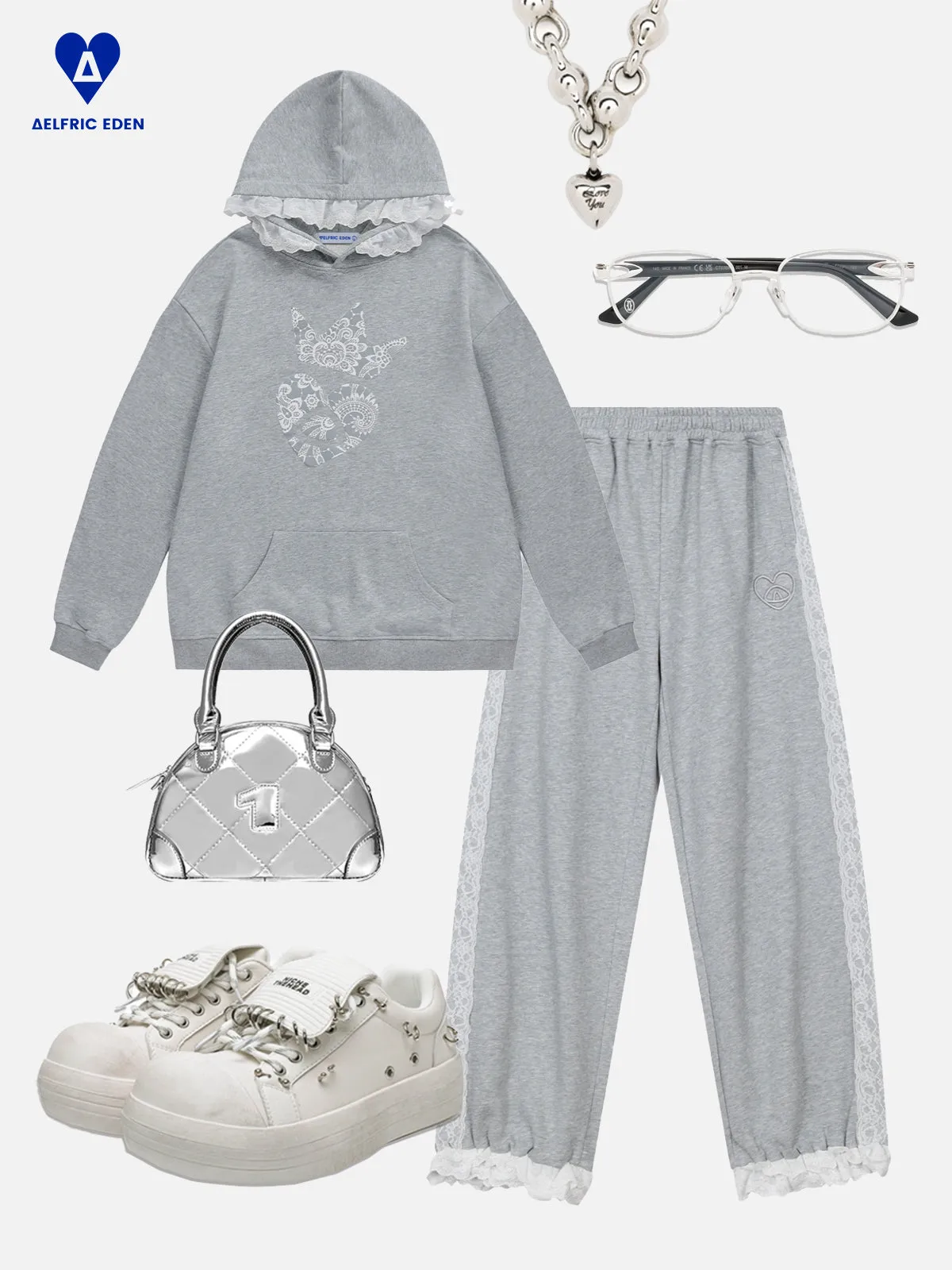 Aelfric Eden Lace Patchwork Pants sold by Aelfric Eden product image thumbnail 3