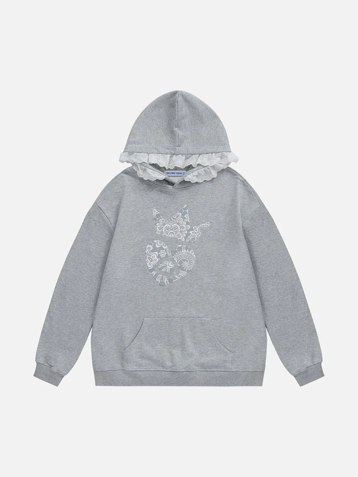 Aelfric Eden Heartie Suede Printed Hoodie sold by Aelfric Eden