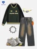 Aelfric Eden Color Blocking Suede Sweatshirt sold by Aelfric Eden