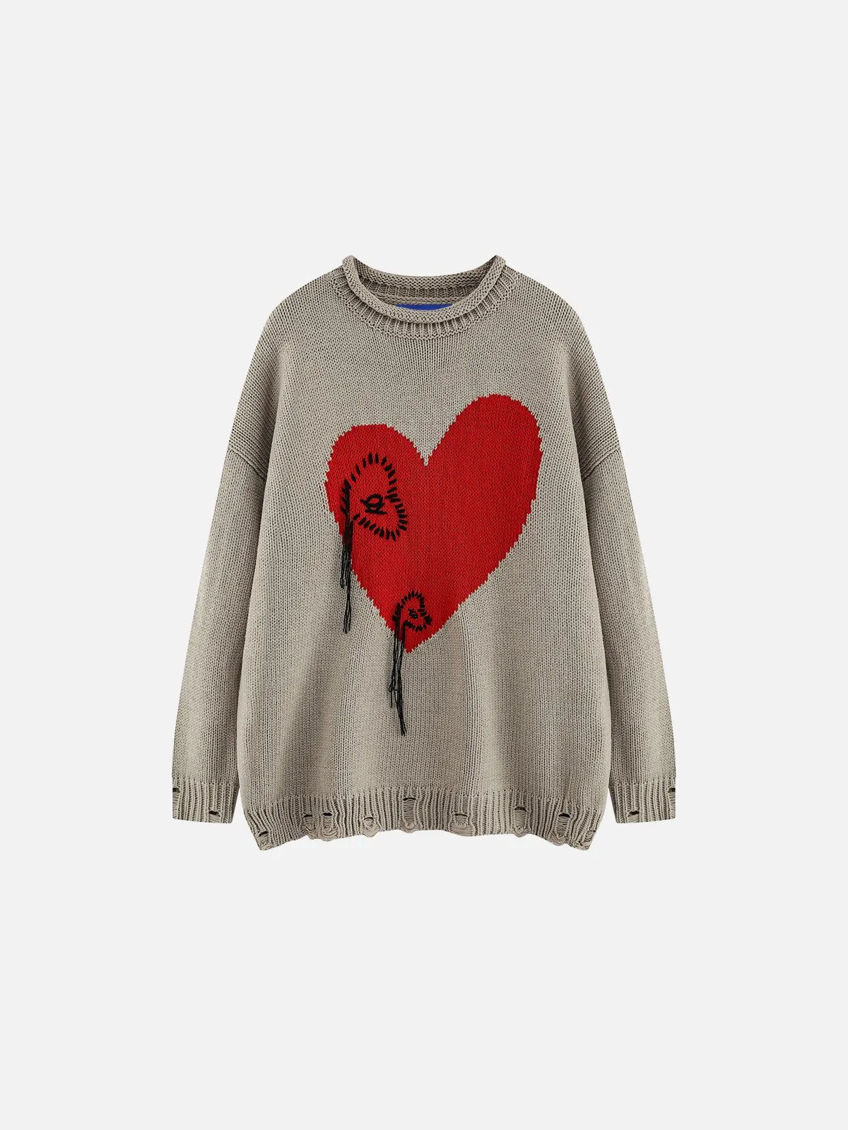 Aelfric Eden Tassel Heart Distressed Sweater sold by Aelfric Eden product image thumbnail 2