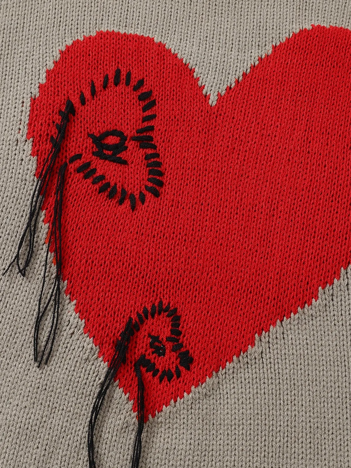 Aelfric Eden Tassel Heart Distressed Sweater sold by Aelfric Eden product image thumbnail 4