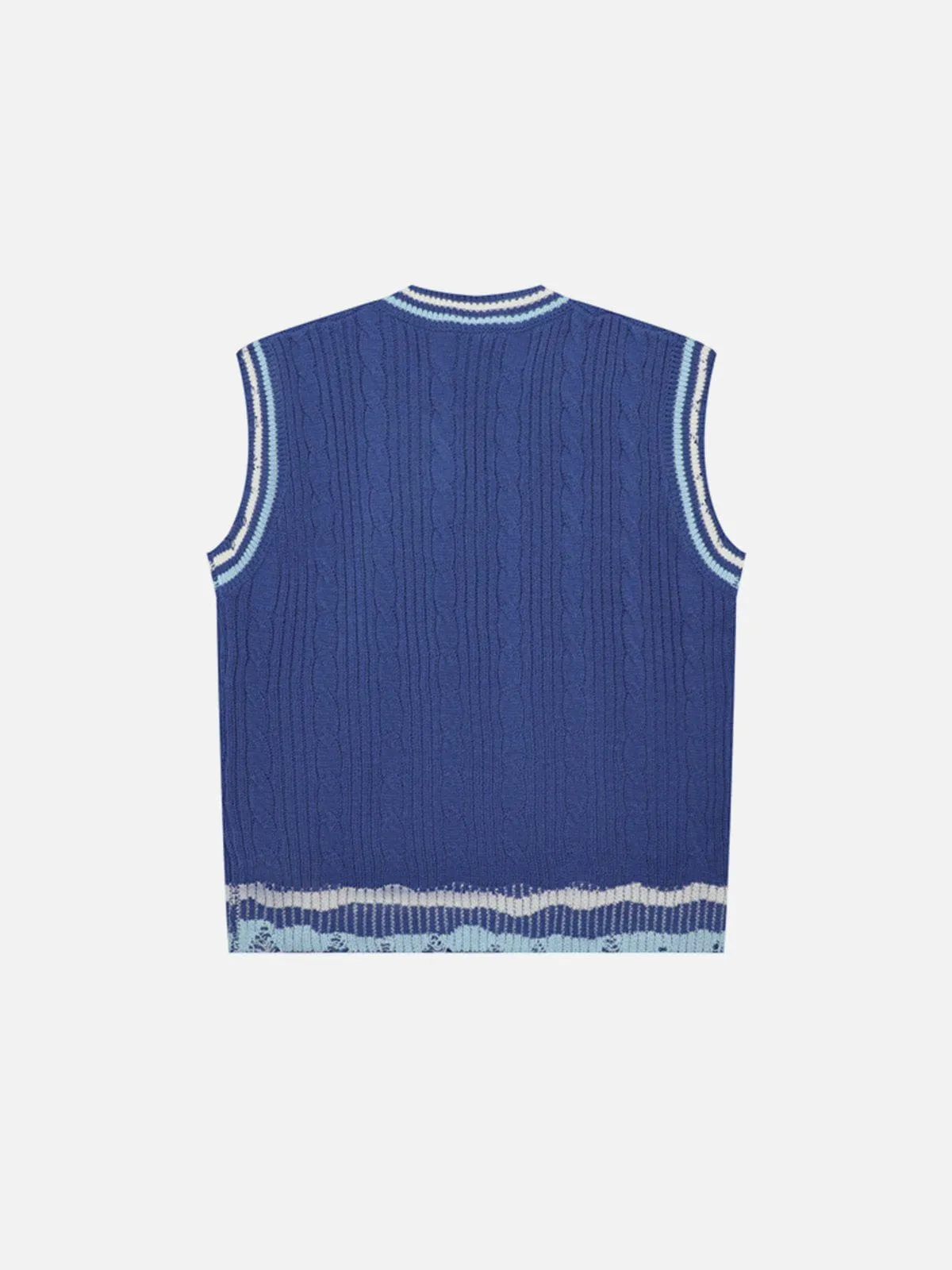 Aelfric Eden Color Blocking V-Neck Sweater Vest sold by Aelfric Eden product image thumbnail 3