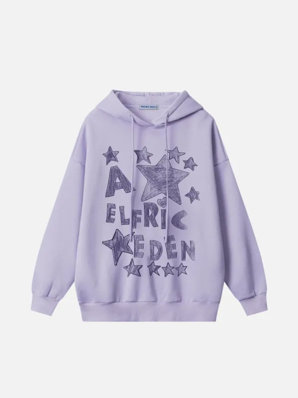 Aelfric Eden Graffiti Star Graphic Hoodie sold by Aelfric Eden