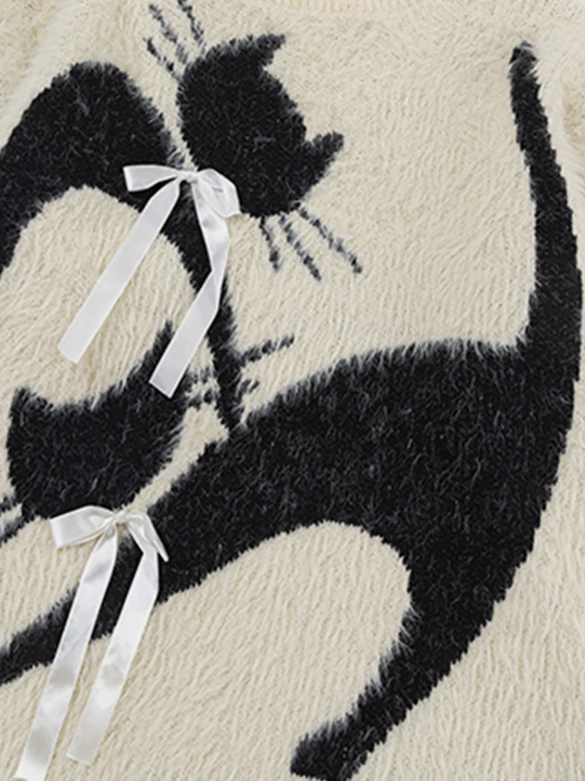 Aelfric Eden Bow Cat Graphic Sweater sold by Aelfric Eden product image thumbnail 5