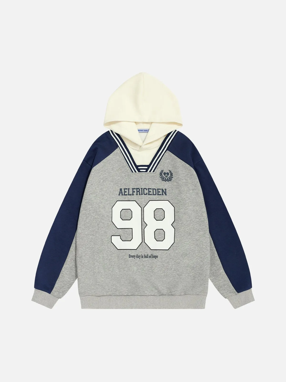 Aelfric Eden Vintage Color Blocking Print Hoodie sold by Aelfric Eden