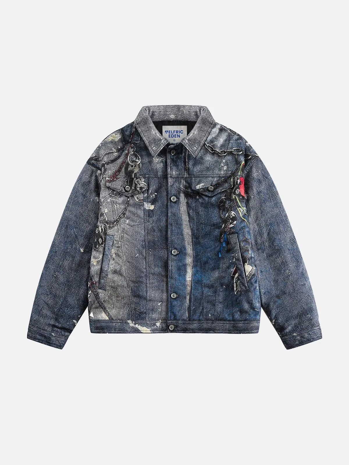 Aelfric Eden 3D Chain Print Denim Coat sold by Aelfric Eden