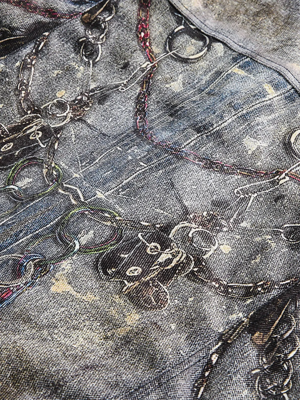 Aelfric Eden 3D Chain Print Denim Coat sold by Aelfric Eden product image thumbnail 3