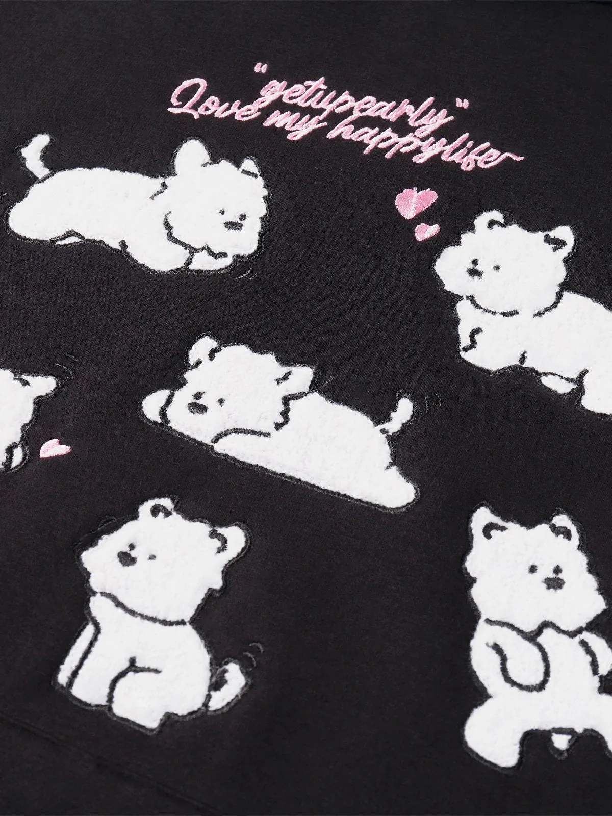 Aelfric Eden Embroidery Cartoon Dog Graphic Pullover Hoodie sold by Aelfric Eden product image thumbnail 5