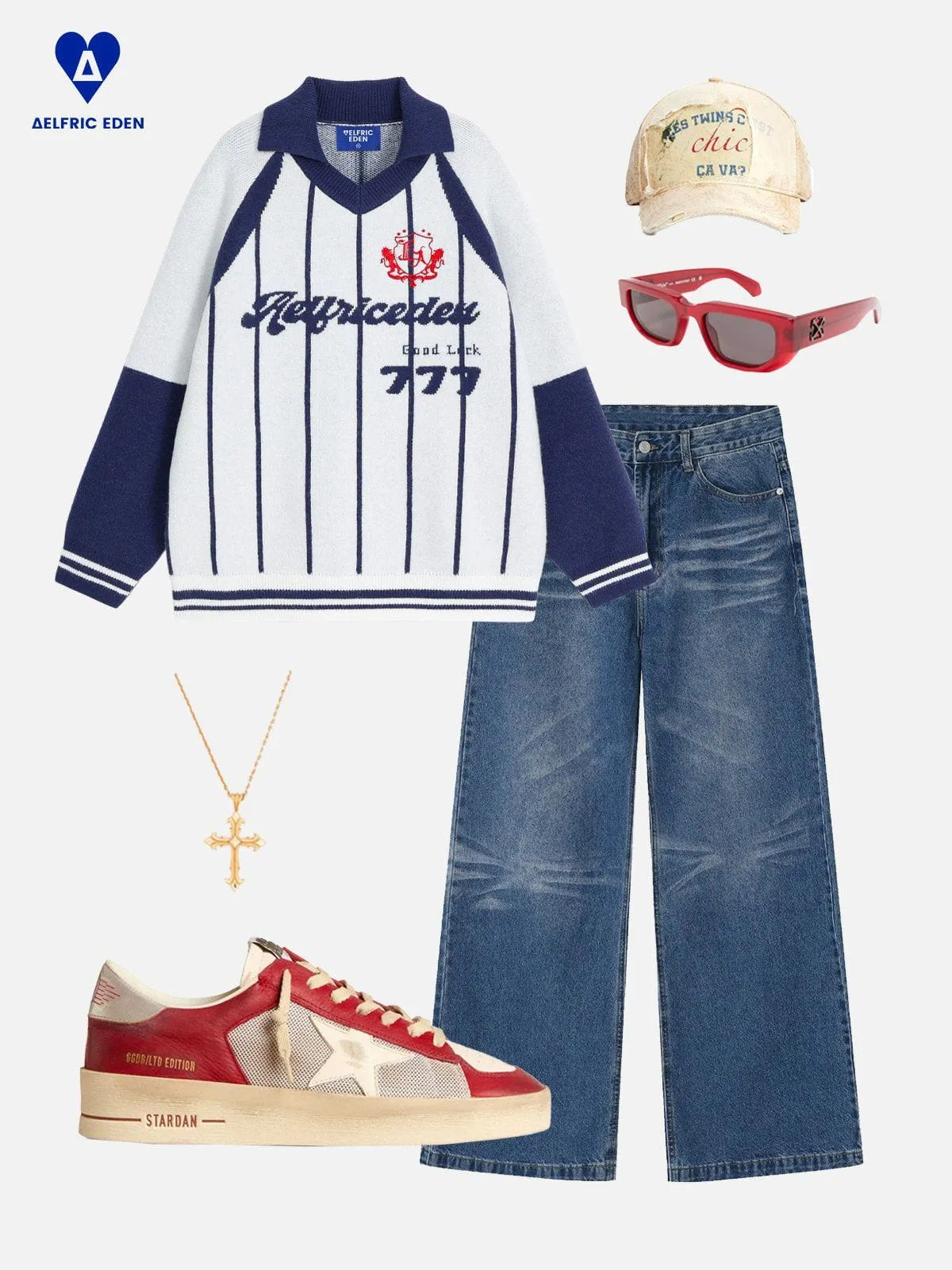 Aelfric Eden Stripe Polo Sweater sold by Aelfric Eden product image thumbnail 3