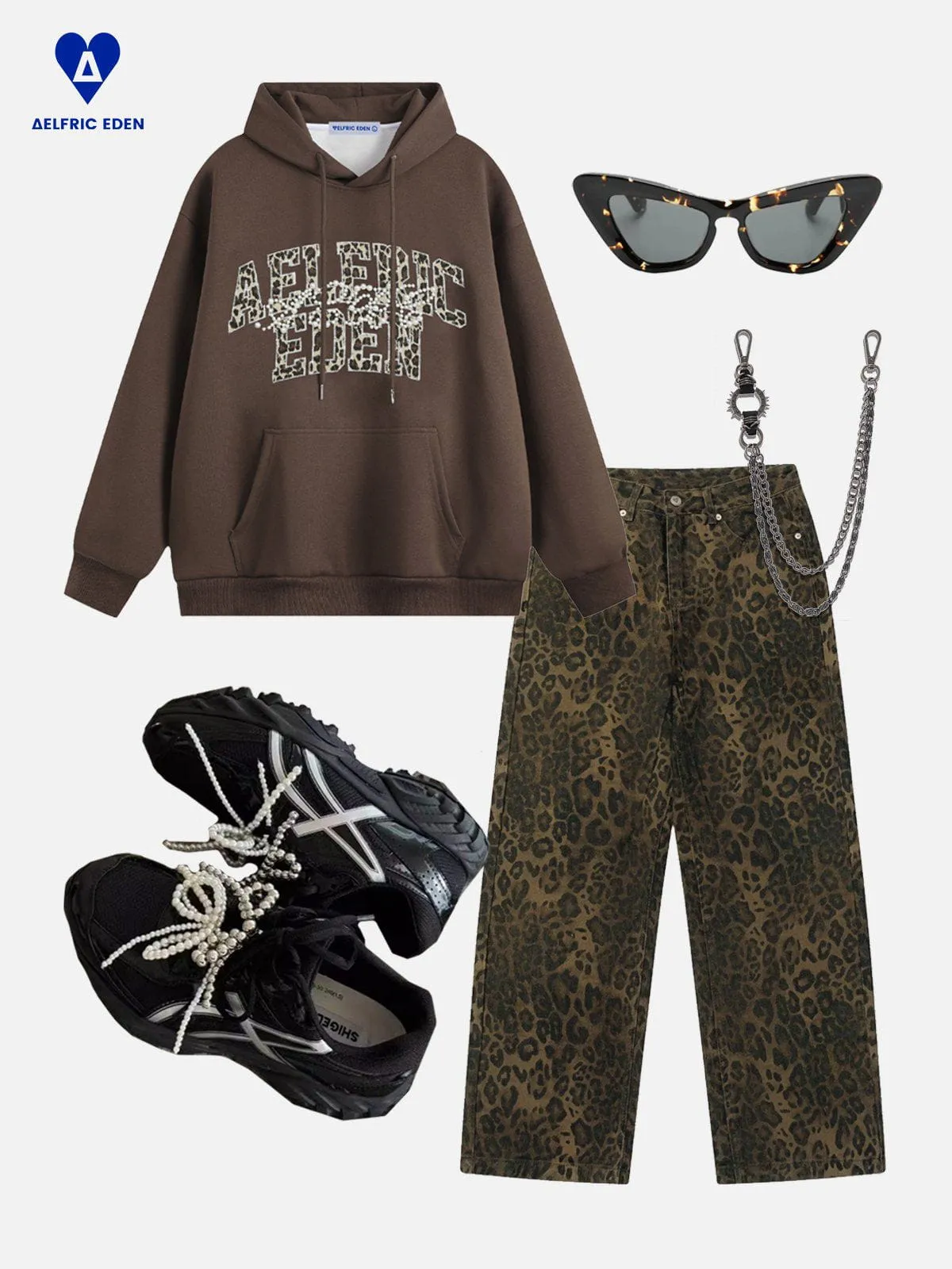 Aelfric Eden Leopard Graphic Pearl Hoodie sold by Aelfric Eden product image thumbnail 3