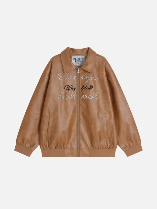 Aelfric Eden Pearl Patchwork Faux Leather Jacket sold by Aelfric Eden