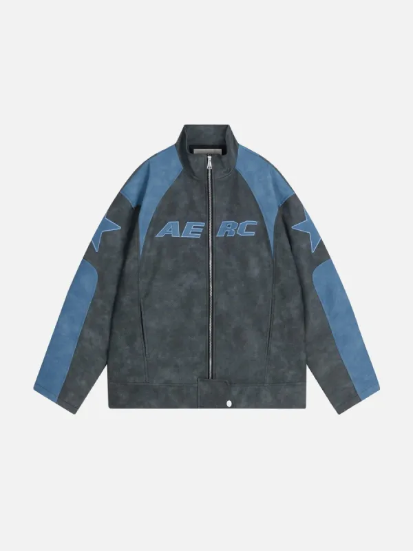 Aelfric Eden Star Graphic Cropped Racing Jacket sold by Aelfric Eden
