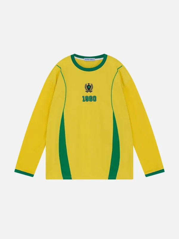 Aelfric Eden Yellow Green Patchwork Long Sleeve Tee sold by Aelfric Eden