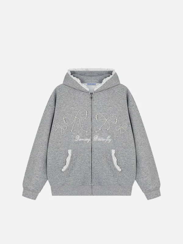 Aelfric Eden Pearl Bow Zip Up Hoodie made by Aelfric Eden