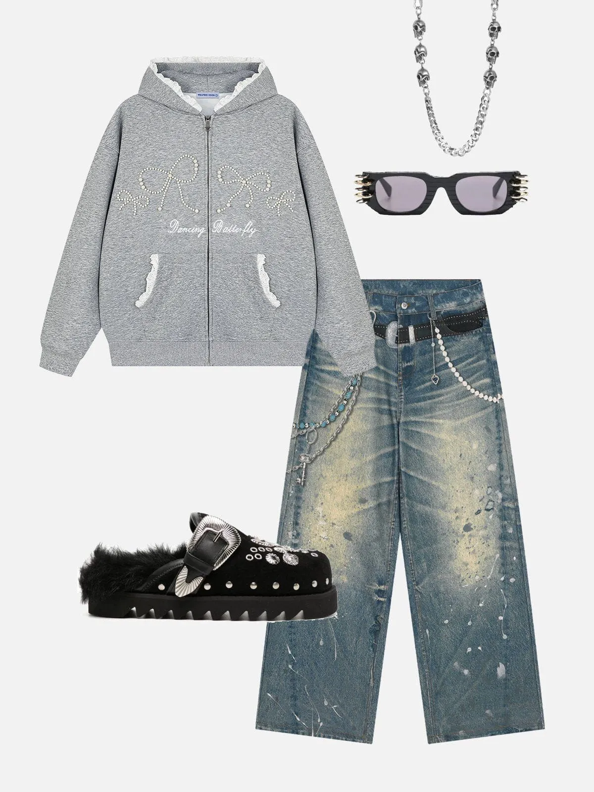 Aelfric Eden Print Washed Jeans sold by Aelfric Eden product image thumbnail 3