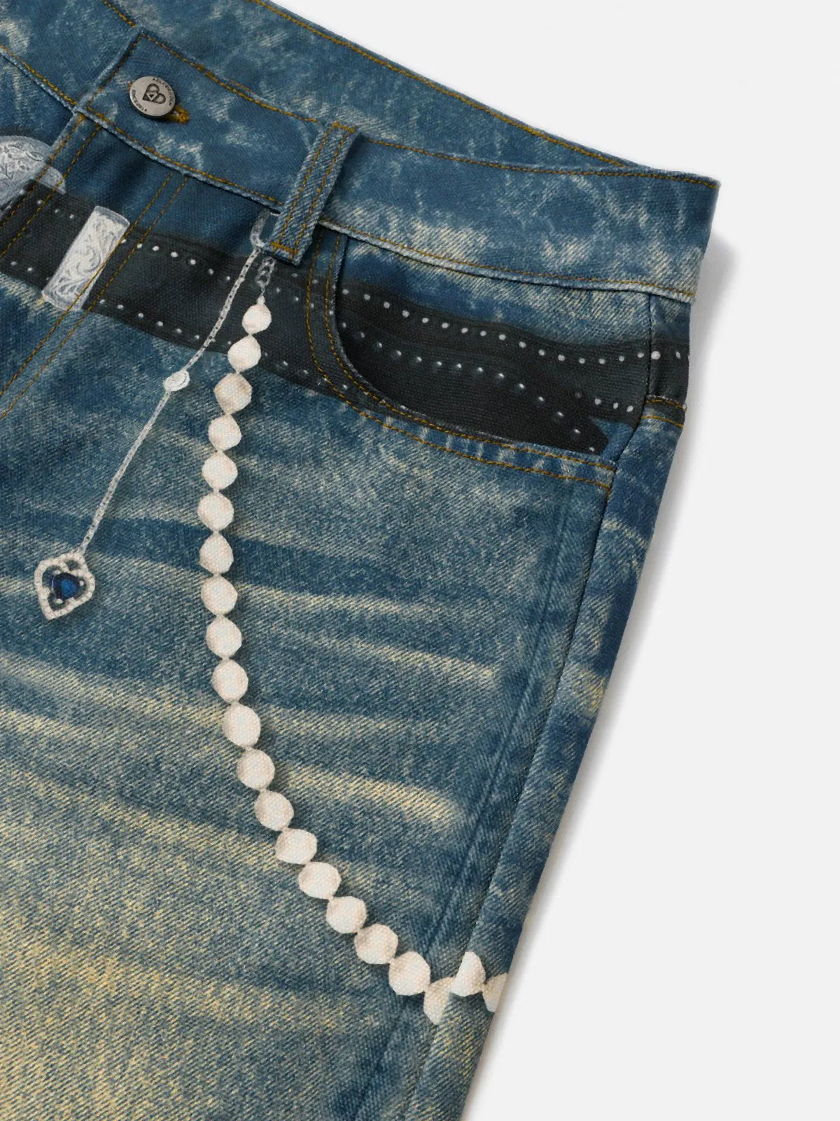 Aelfric Eden Print Washed Jeans sold by Aelfric Eden product image thumbnail 5