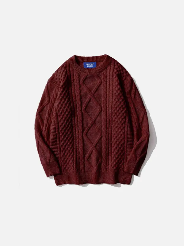 Aelfric Eden Retro 90s Burgundy Red Sweater sold by Aelfric Eden
