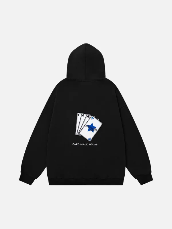 Aelfric Eden Star Playing Cards Graphic Pullover Hoodie sold by Aelfric Eden