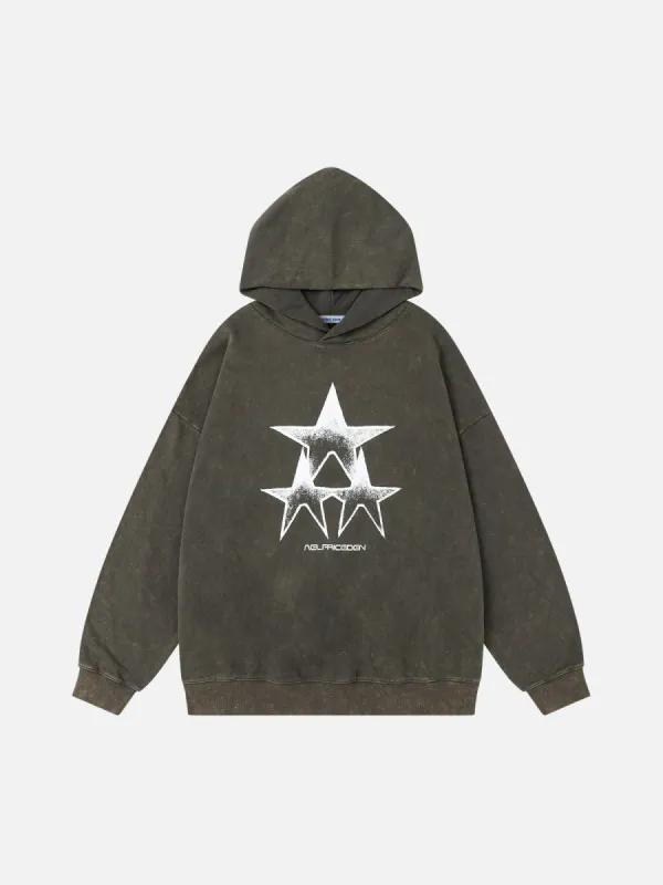 Aelfric Eden Blurring Star Washed Hoodie sold by Aelfric Eden