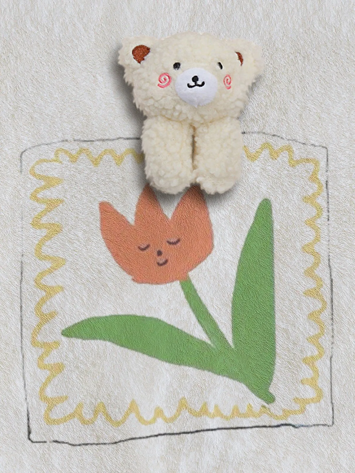 Aelfric Eden Cartoon Patchwork Sherpa Coat sold by Aelfric Eden product image thumbnail 3