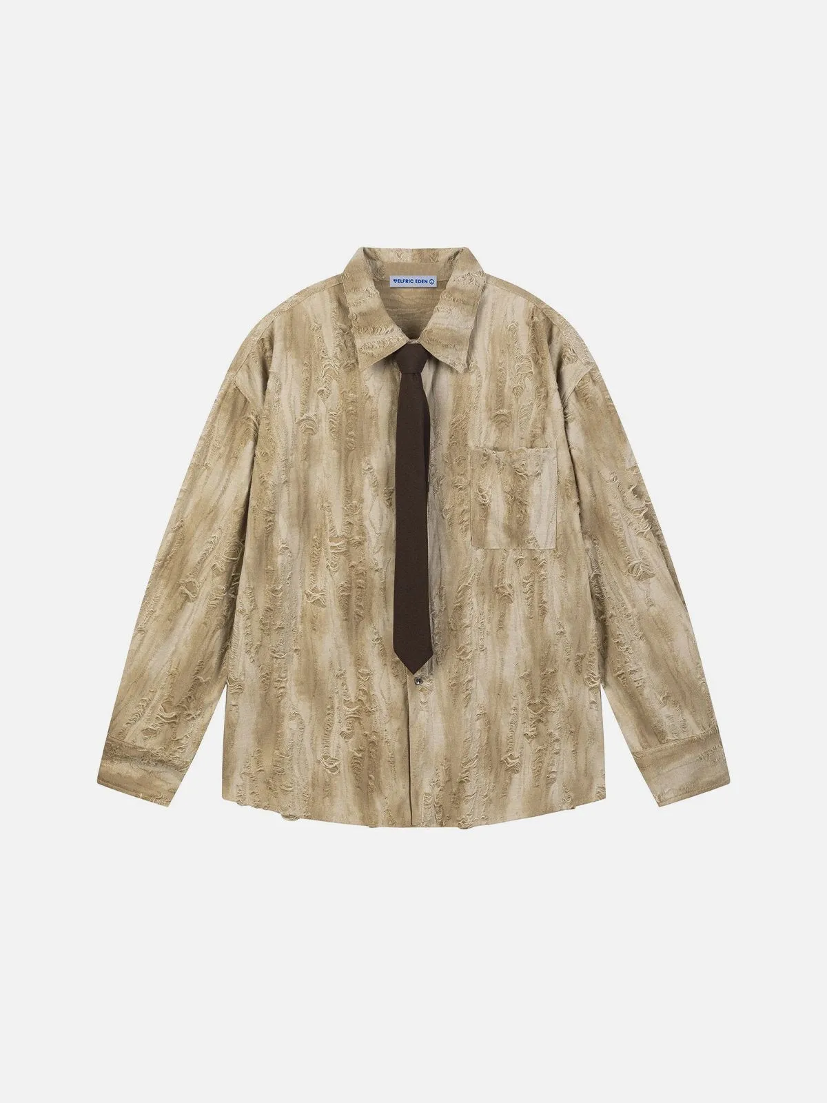 Aelfric Eden Distressed Tie Long Sleeve Shirt sold by Aelfric Eden