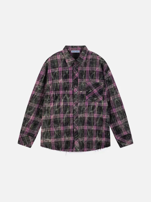 Aelfric Eden Plaid Washed Long Sleeve Shirt sold by Aelfric Eden