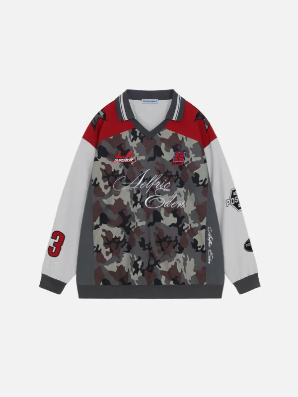 Aelfric Eden Camouflage V-Neck Sweatshirt sold by Aelfric Eden