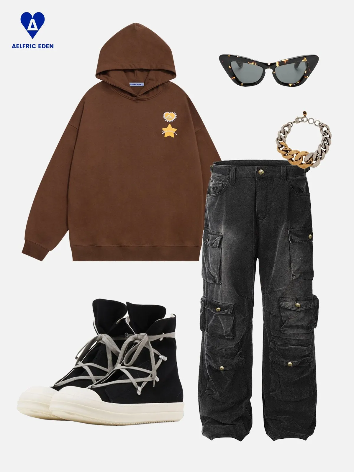 Aelfric Eden Heartie Star Print Hoodie sold by Aelfric Eden product image thumbnail 3