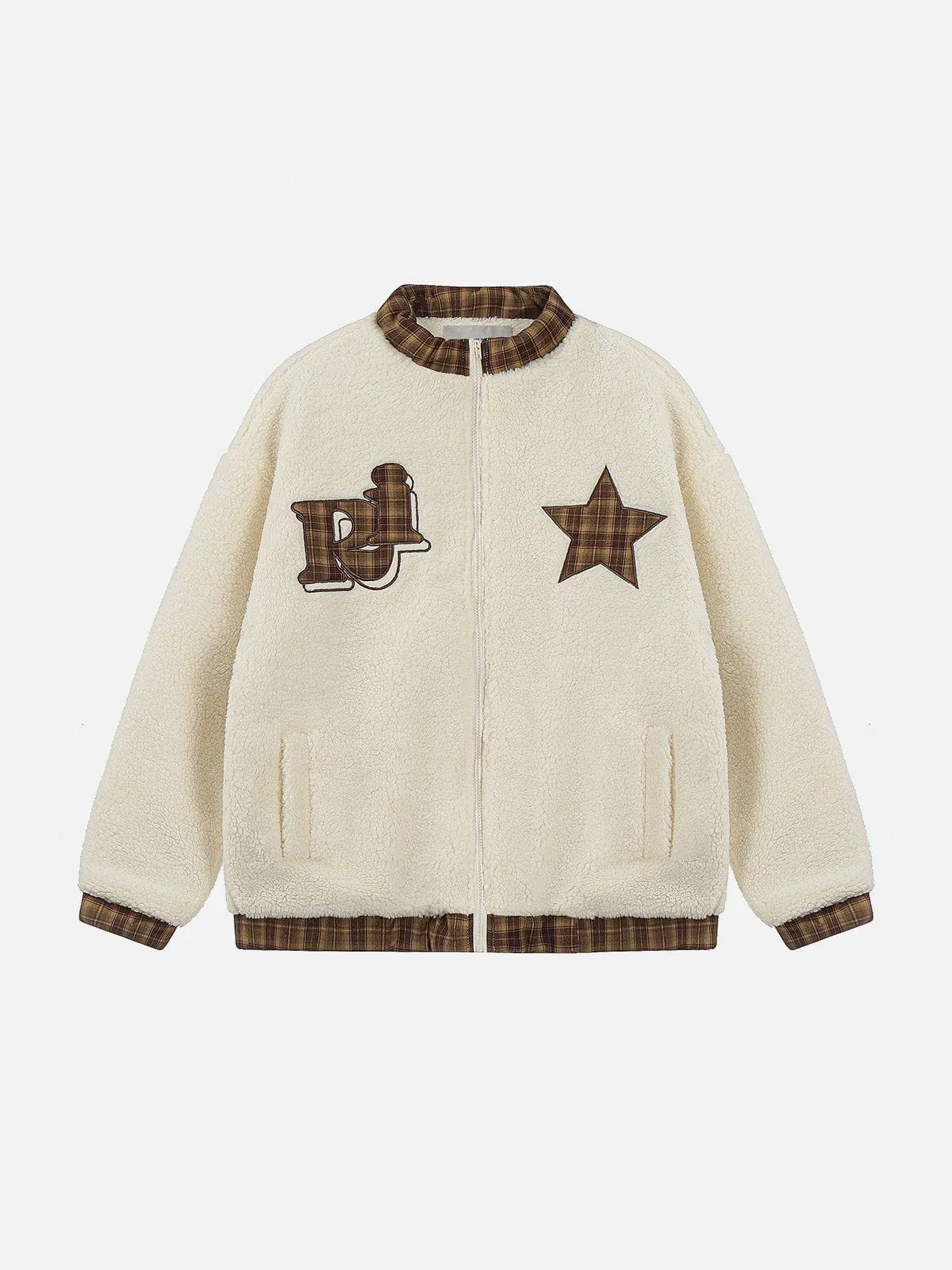 Aelfric Eden Plaid Star Polar Fleece Jacket sold by Aelfric Eden product image thumbnail 2