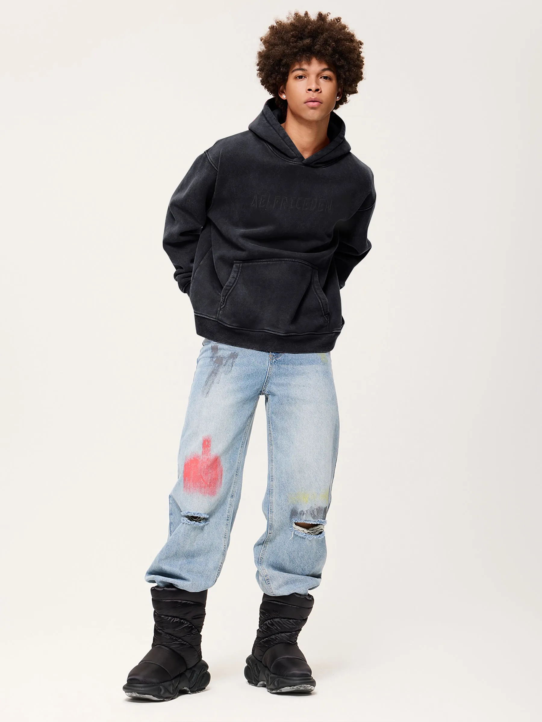 Aelfric Eden Embroidery Washed Pullover Hoodie sold by Aelfric Eden product image thumbnail 2