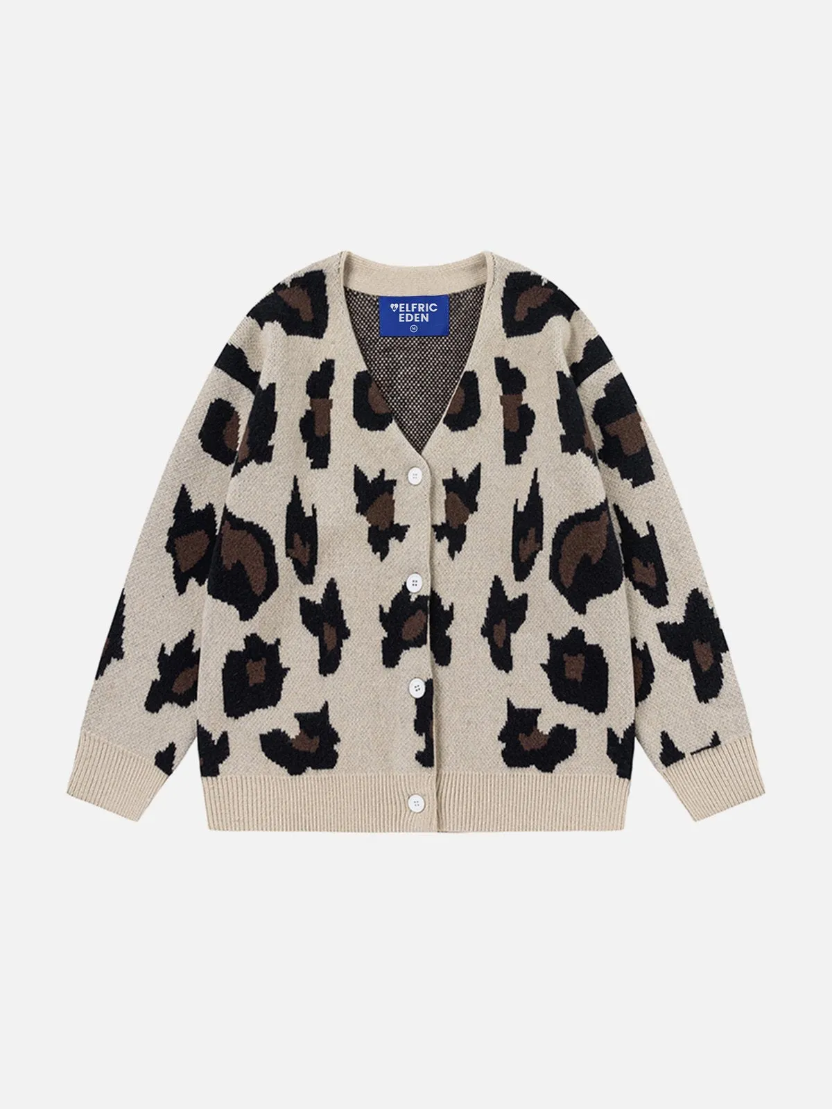 Aelfric Eden Leopard Print V-Neck Cardigan sold by Aelfric Eden
